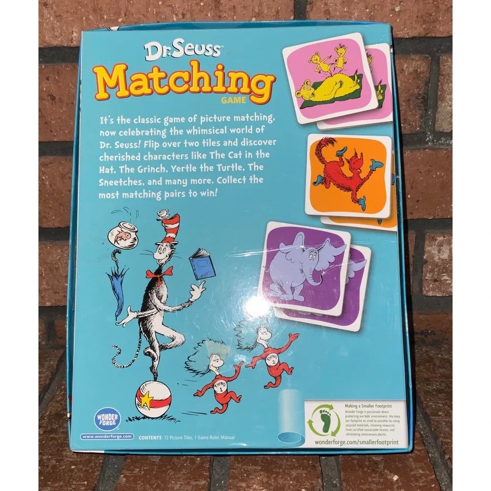 Dr Seuss Matching Game Wonder Forge Preschool Memory Game 72‎ Tiles